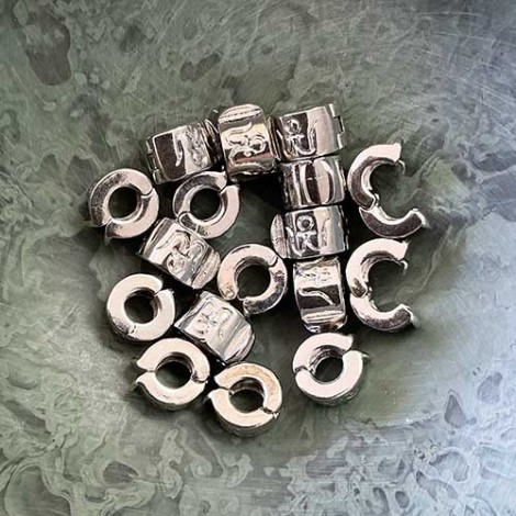 8.5mm Pandora Style Hinged Bead/Clasps - Pack of 2 8.5mm Pandora Style Hinged Bead/Clasps - Pack of 2