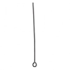 50mm (2in) 21ga High Quality Black Plated Eyepins - Pack of 10