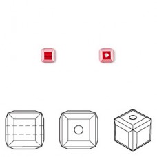 4mm Crystal Passions® 5601 Cubes - Light Siam - Pack of 2