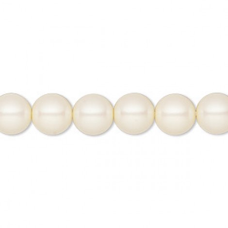 8mm Czech Preciosa Nacre Crystal Pearls - Pearlescent Cream