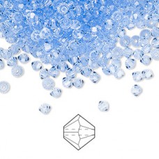3mm Czech Preciosa Machine-Cut Crystal Bicones - Light Sapphire