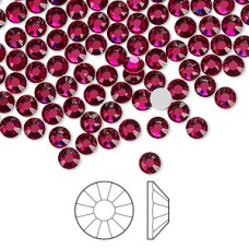 3.8-4mm SS16 Preciosa Viva 2058 Flatback Crystals - Ruby - Pack of 12