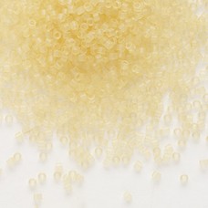 11/0 Delica Seed Beads - Matte Glazed Luster Lemon Pale Topaz - 50gm