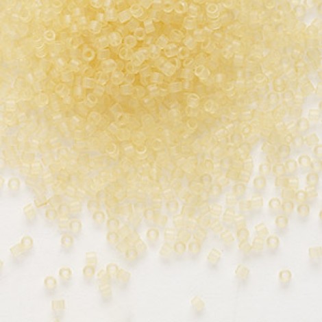 11/0 Delica Seed Beads - Matte Glazed Luster Lemon Pale Topaz - 50gm