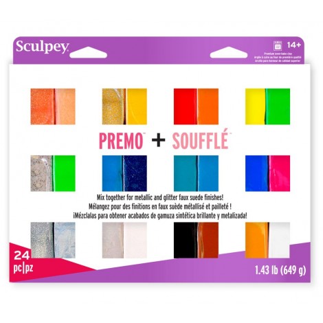 Sculpey Premo + Souffle Multipack - 24 x 1oz (27gm) blocks
