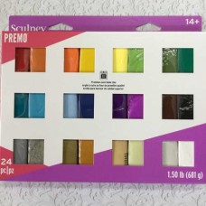 Premo Polymer Clay -  24 Colour Sampler Set
