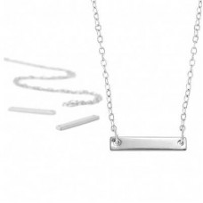ImpressArt Necklace Kit - Silver Small Rectangle