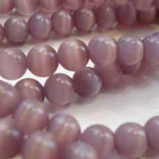 6mm Plum Cats Eye Beads - Strand