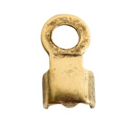 5mm Nunn Design Crimp Ends for Flat Leather or Ribbon - Gold - Pack of 25 5mm Nunn Design Crimp Ends for Flat Leather or Ribbon - Gold - Pack of 25