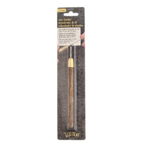 1.5mm Beadsmith Round Your Wire - Cup Bur Tool - Wooden Handle 