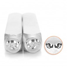 6mm Impress Art Design Metal Stamps - Flourish Ends L