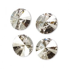 14mm Crystal Passions® Rivoli Crystal - Crystal Silver Shade - Each