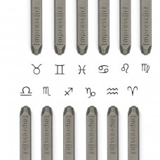 3mm ImpressArt Horoscope Signature Metal Stamps - 12 pack (for soft & hard metals)