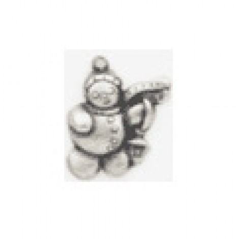 13mm Sterling Plated Snowman Charm