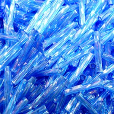 12mm Miyuki Twisted Bugles - Transparent Sapphire AB - 12.5gm