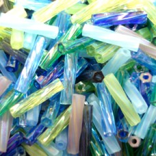 12x2.7mm Miyuki Twisted Bugle Mix - Jeweltone - 12.5gm
