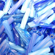 12x2.7mm Miyuki Twisted Bugle Mix - Blueberry Pie - 12.5gm