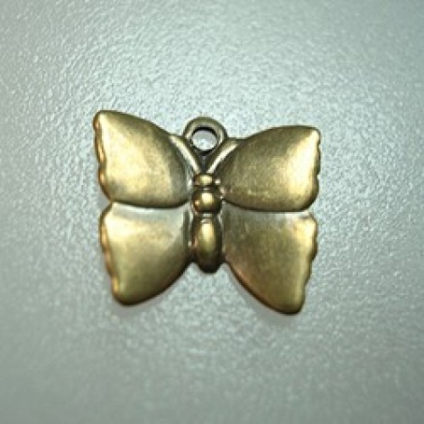 9mm Vintage Brass Butterfly Charm