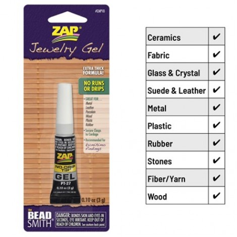 Zap Jewelry Gel Glue - .10oz - Extra Thick Formula