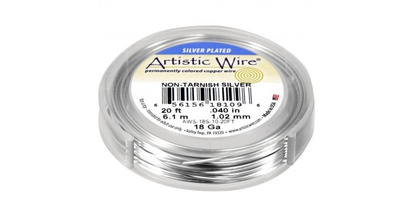 Artistic Wire 22 Gauge 8yd Non-Tarnish Silver